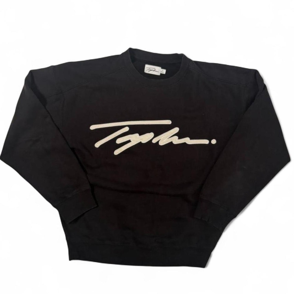 Black Topman Signature Logo Crewneck Sweatshirt - Size S